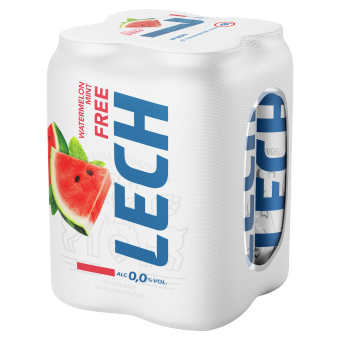 Piwo Lech Free  Arbuz z Miętą 0% 500 ml 4 - pak Puszka