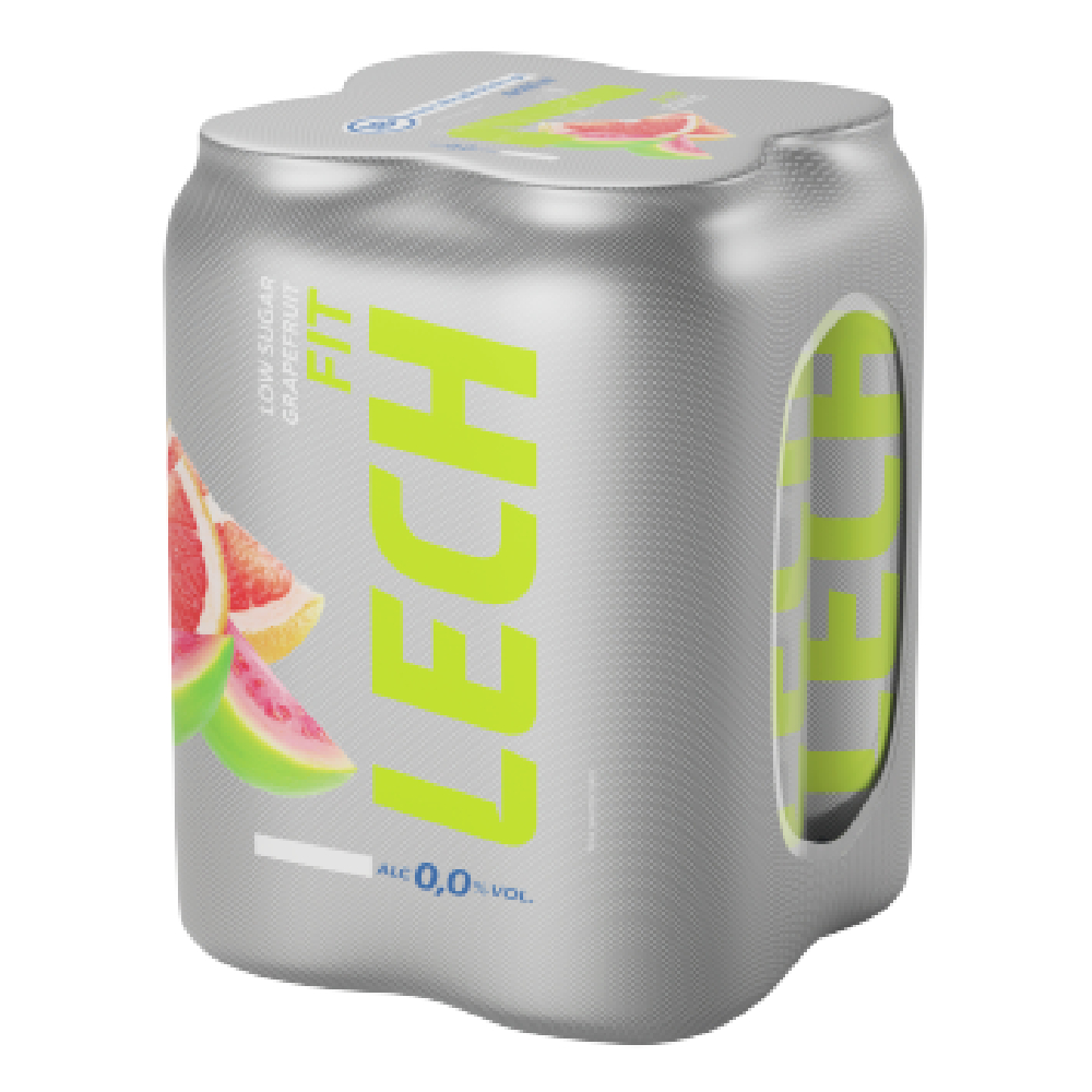 Piwo Lech Fit Low Sugar Graperfruit 0% 500 ml 4-pak puszka