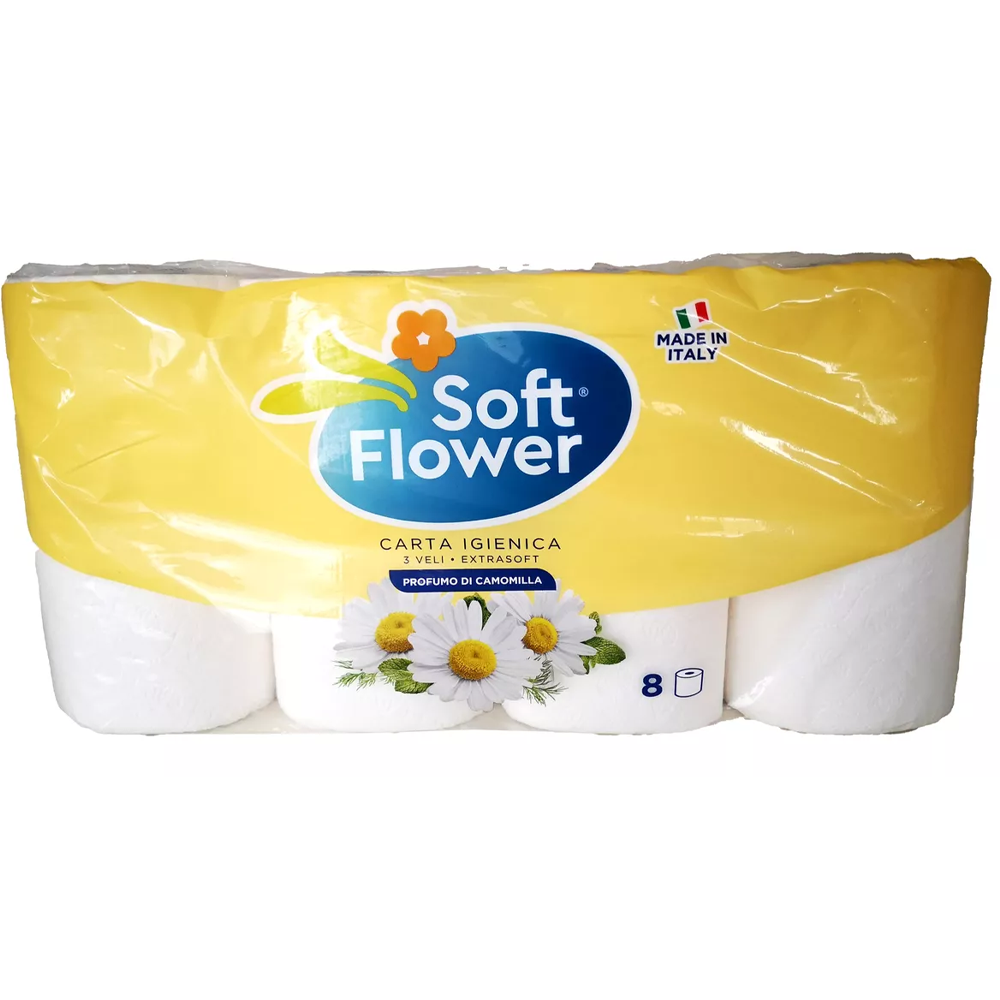 Papier Toaletowy Soft Flower Camomilla 3-warstwowy 8 rolek
