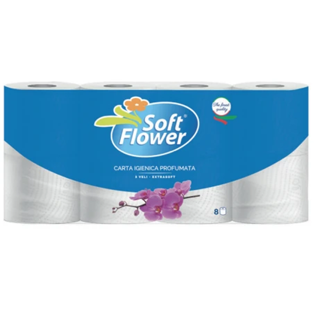 Papier Toaletowy Soft Flower Orchidea 3-warstwowy 8 rolek