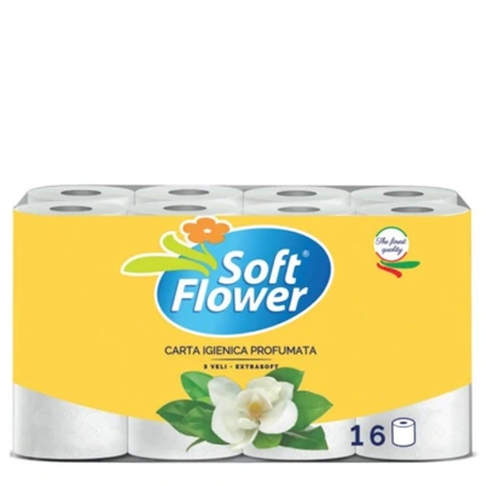 Papier Toaletowy Soft Flower Gardenia 3-warstwowy 16 rolek