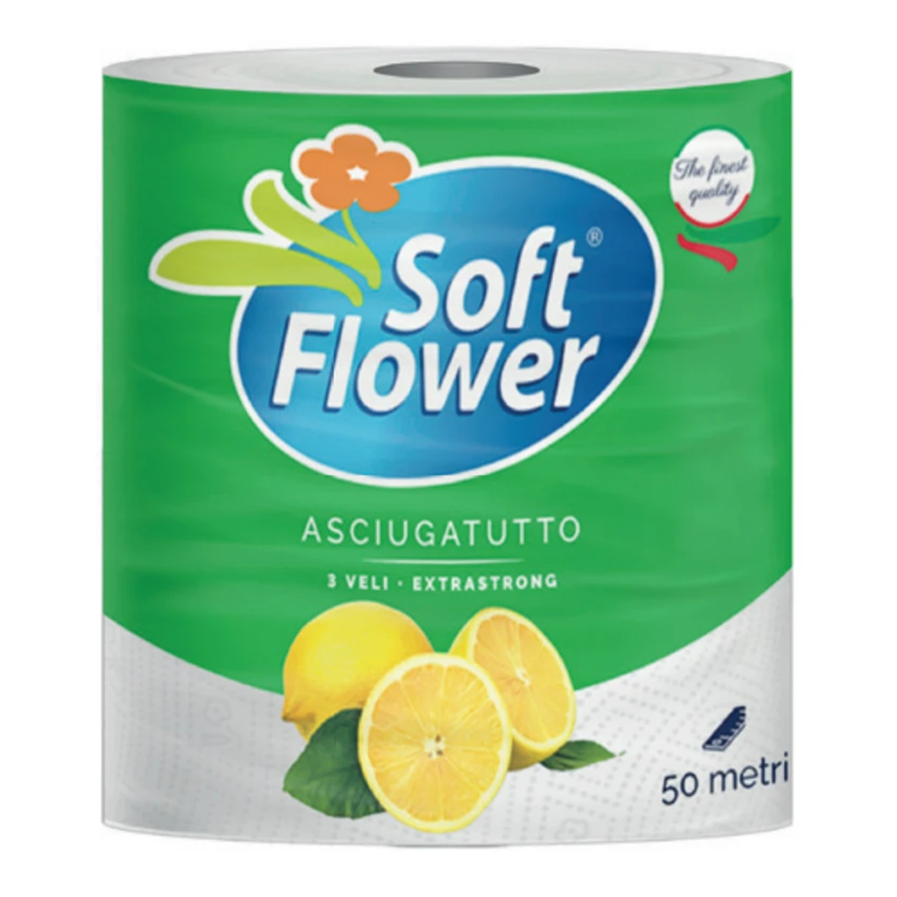 Ręcznik Kuchenny Soft Flower Limoni 3-warstwowy 1 rolka
