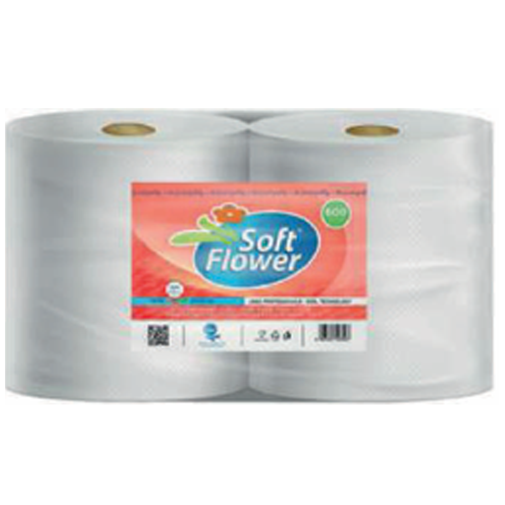 Czyściwo Przemysłowe Soft Flower białe 2-warstwowe 2 rolki 192 m 600 listków