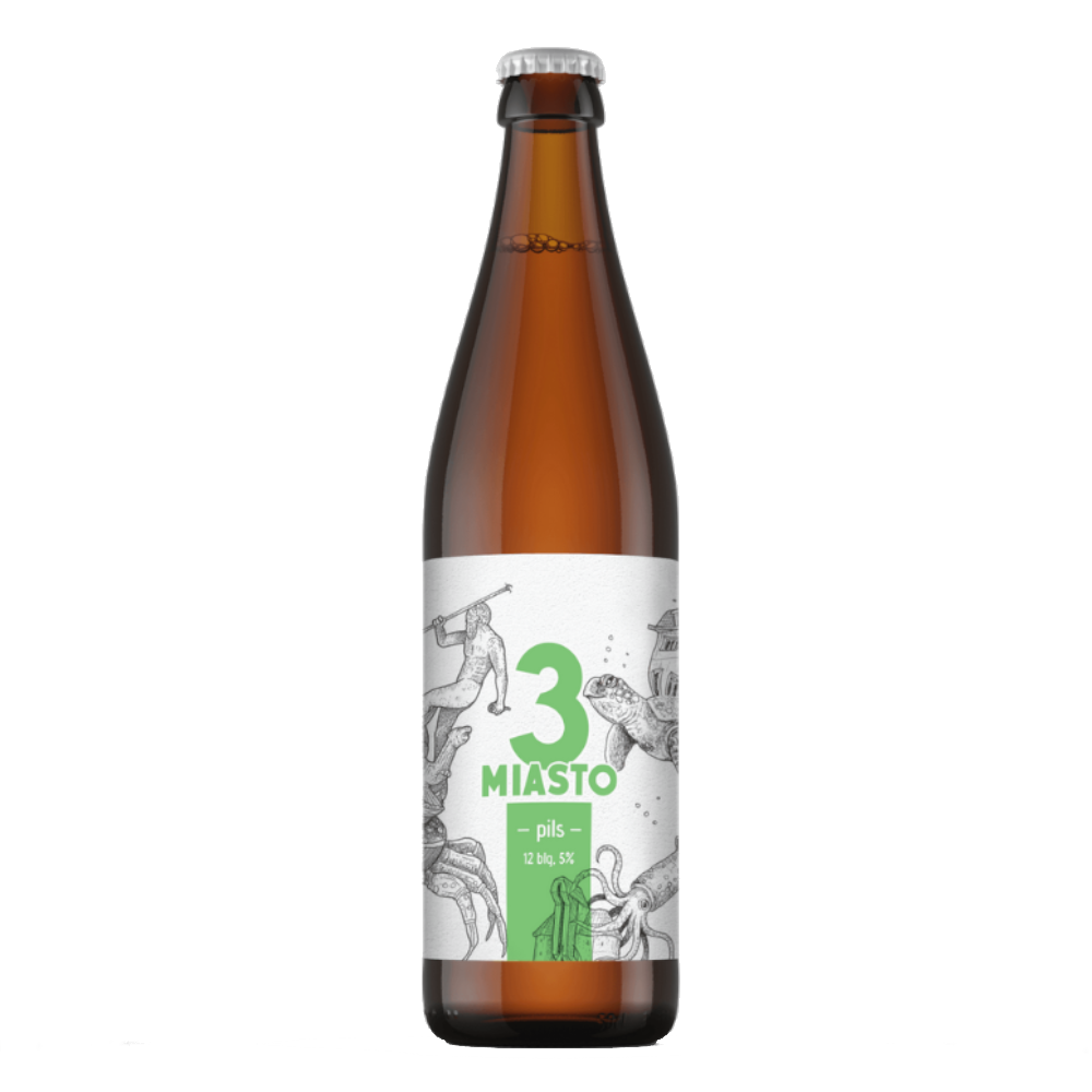 Piwo 3Miasto Pils 5% 500 ml