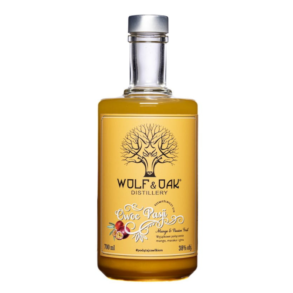 Gin Wolf & Oak Owoc Pasji Mango-Marakuja 38% 700 ml