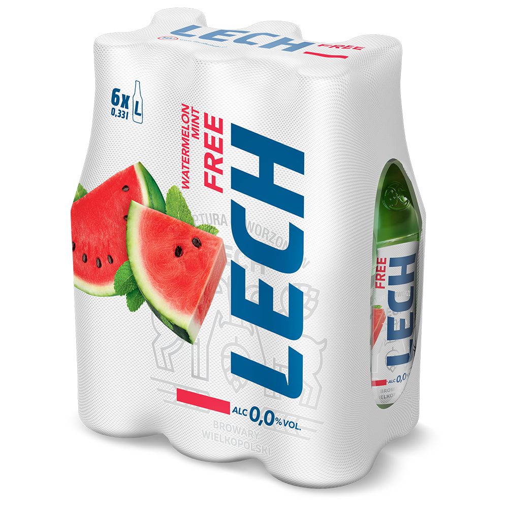 Piwo Lech Free  Arbuz z Miętą 0% 330 ml 6 - pak