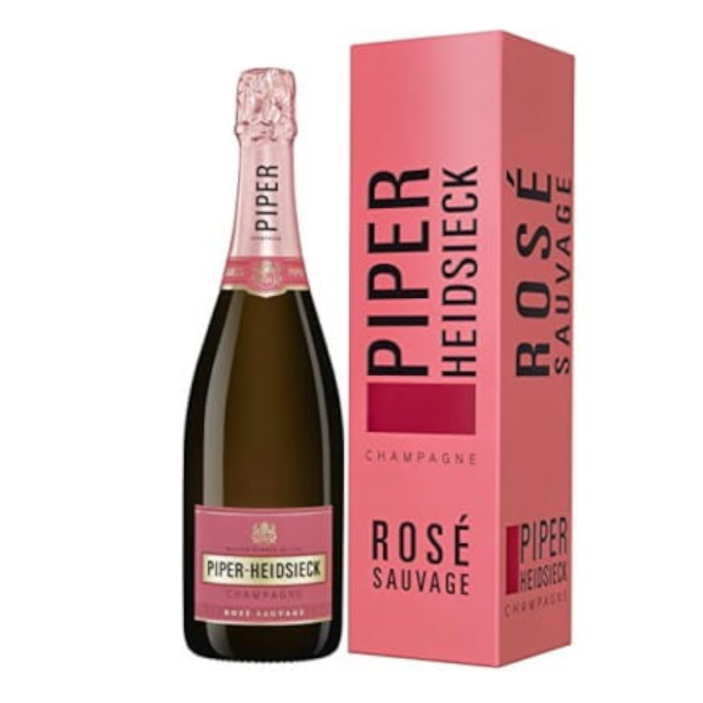 Wino Musujące Piper Heidsieck Rose Sauvage 12% różowe wytrawne 750 ml kartonik