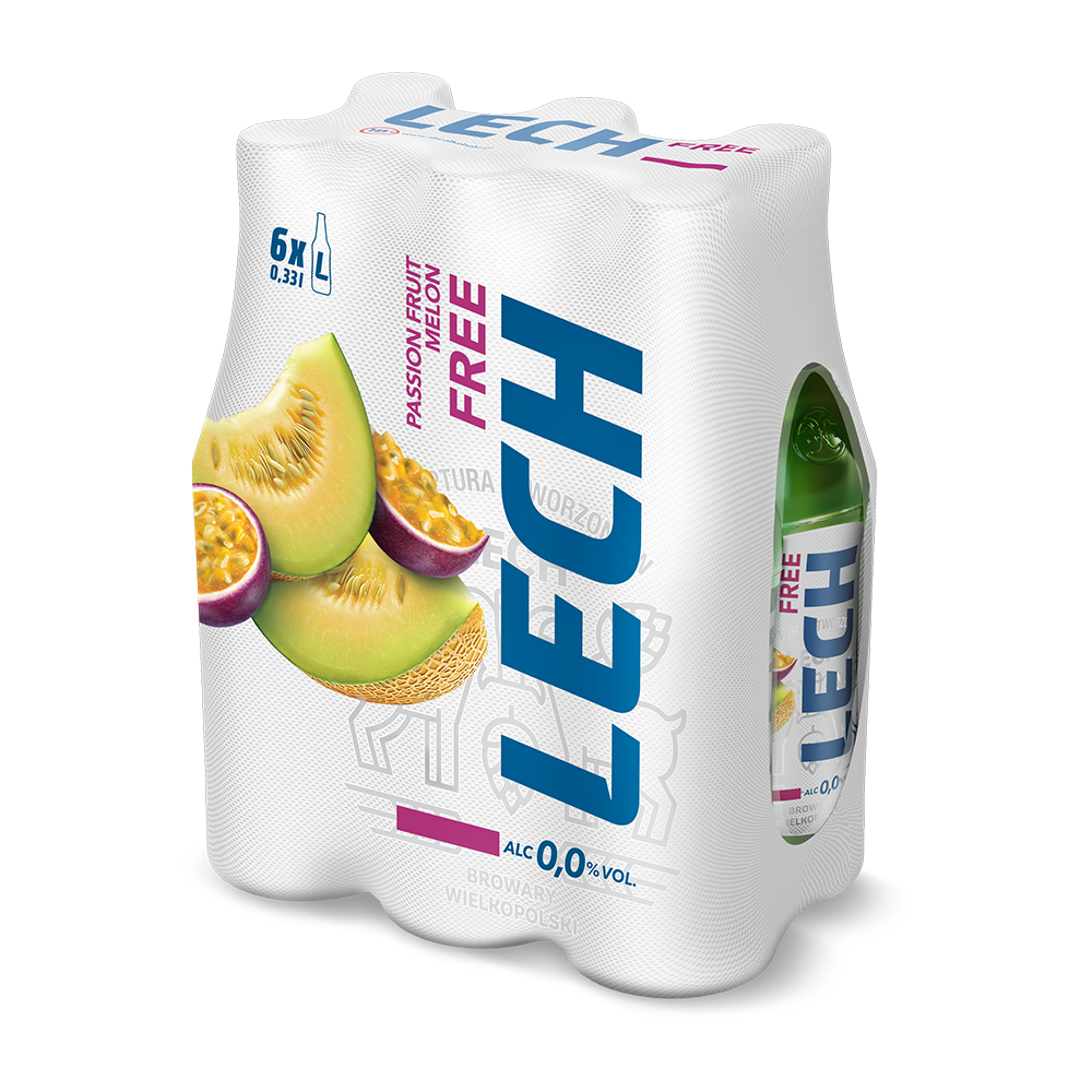 Piwo Lech Free Marakuja i Melon 0% 330 ml 6 - pak