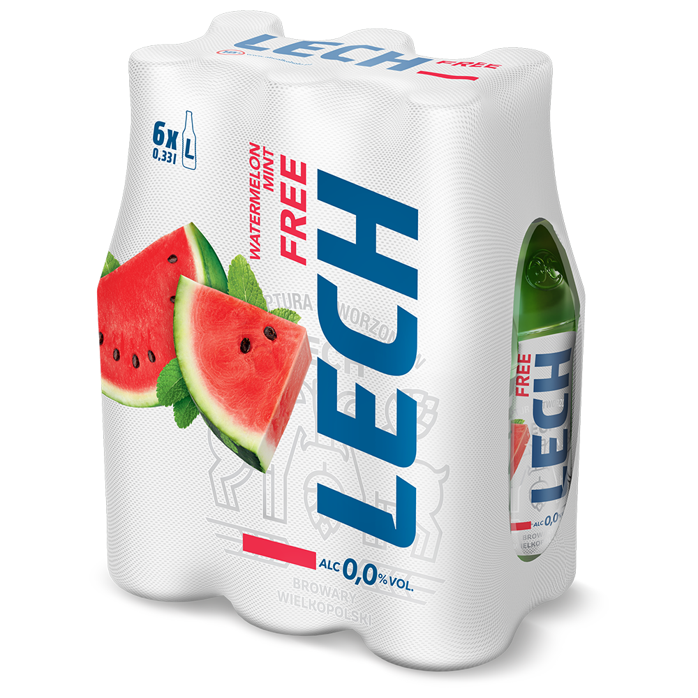 Piwo Lech Free  Arbuz z Miętą 0% 330 ml 6 - pak