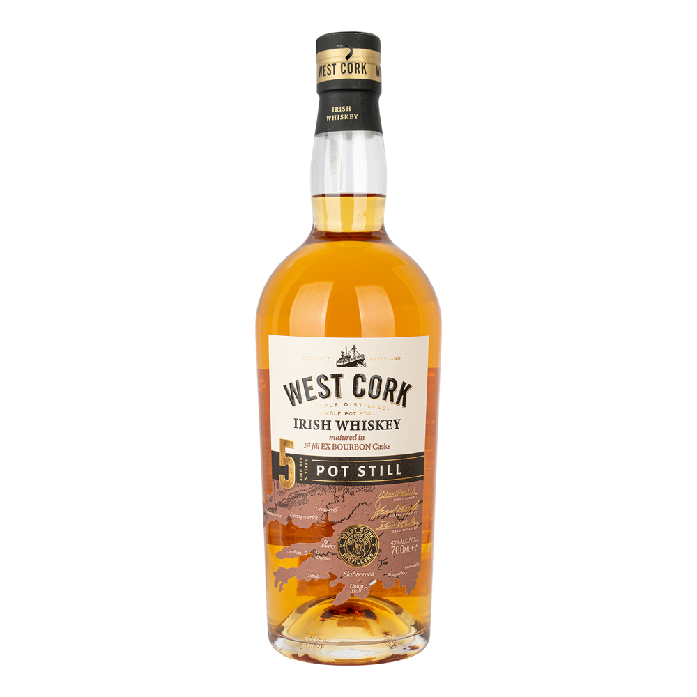 Whisky West Cork Pot Still 5 YO 43% 700 ml