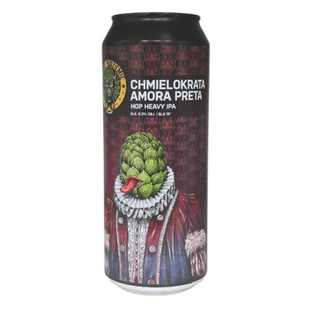 Piwo Piwne Podziemie Chmielokrata Amora Preta 15 - Hop Heavy IPA 6% 500 ml Puszka