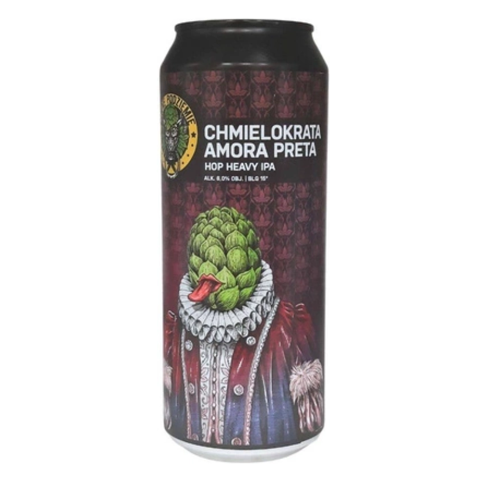 Piwo Piwne Podziemie Chmielokrata Amora Preta 15 - Hop Heavy IPA 6% 500 ml Puszka