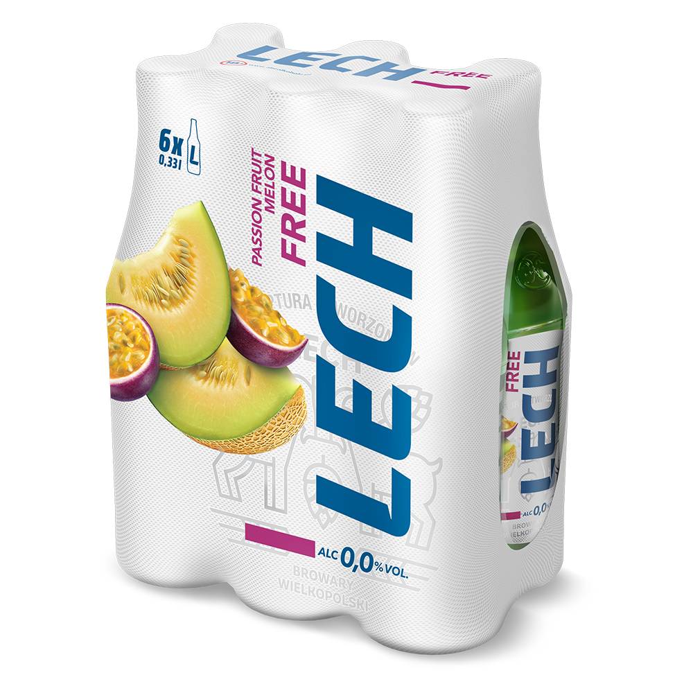 Piwo Lech Free Marakuja i Melon 0% 6x333 ml