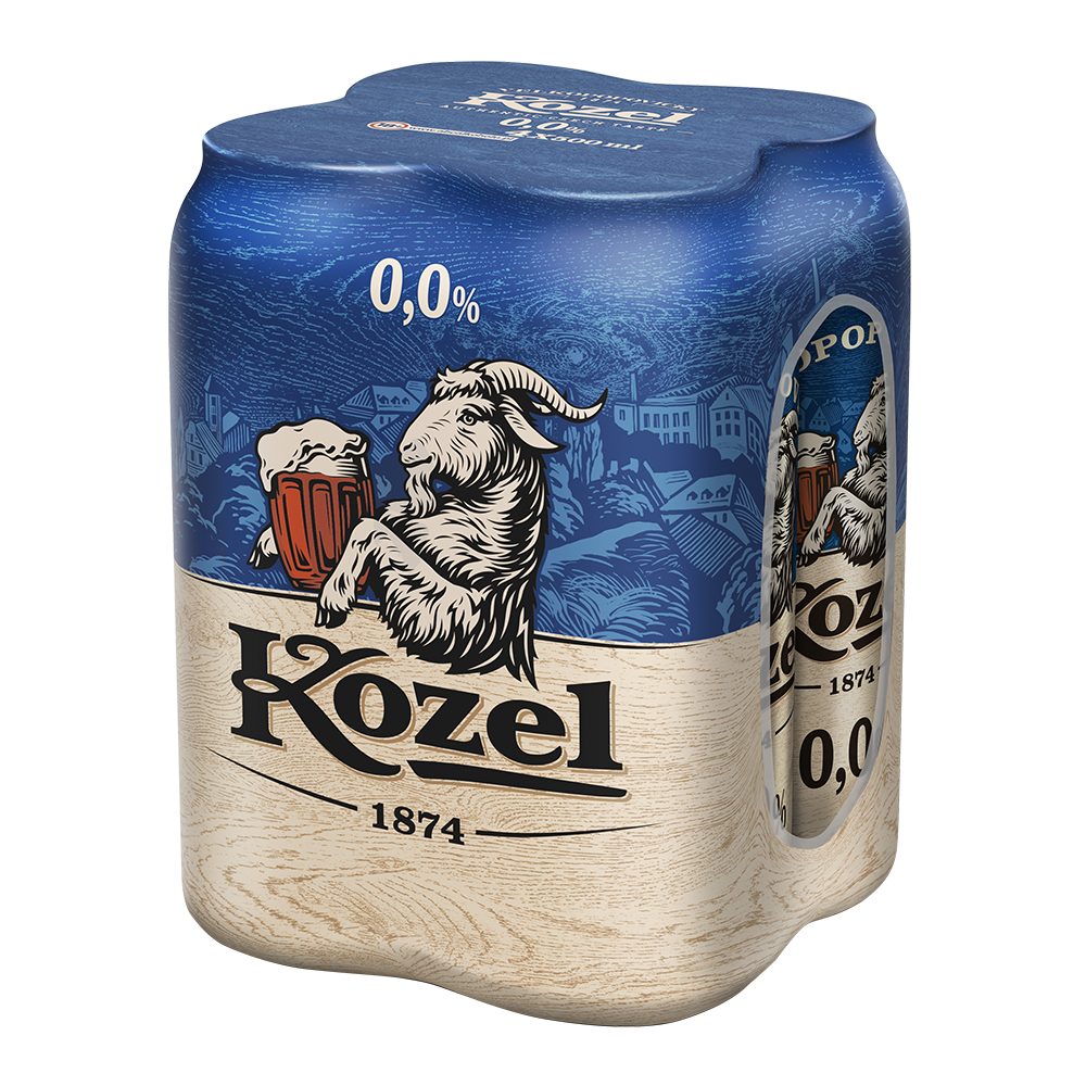 Piwo Kozel 0% 500 ml 4-pak puszka