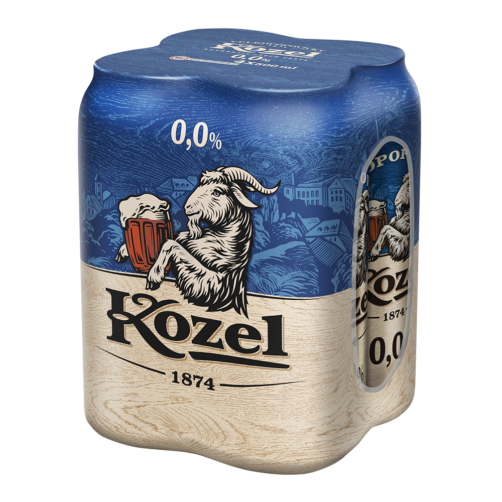 Piwo Kozel 0% 500 ml 4-pak puszka