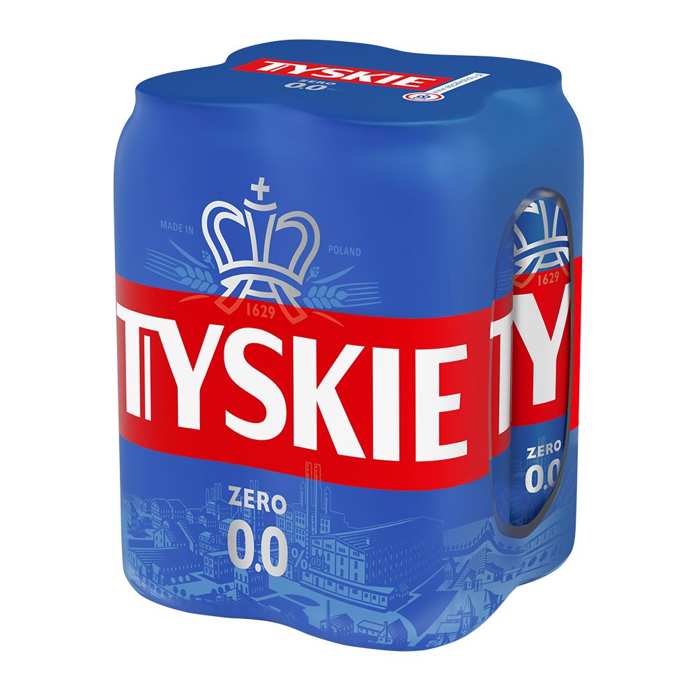 Piwo Tyskie 0% 500 ml 4 - pak (puszka)