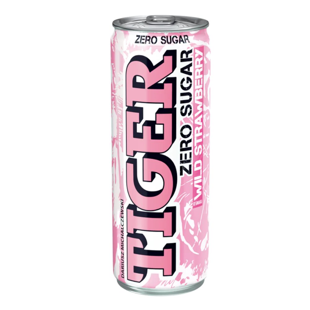 Energetyk Tiger Wild Strawberry Zero Sugar 250 ml puszka