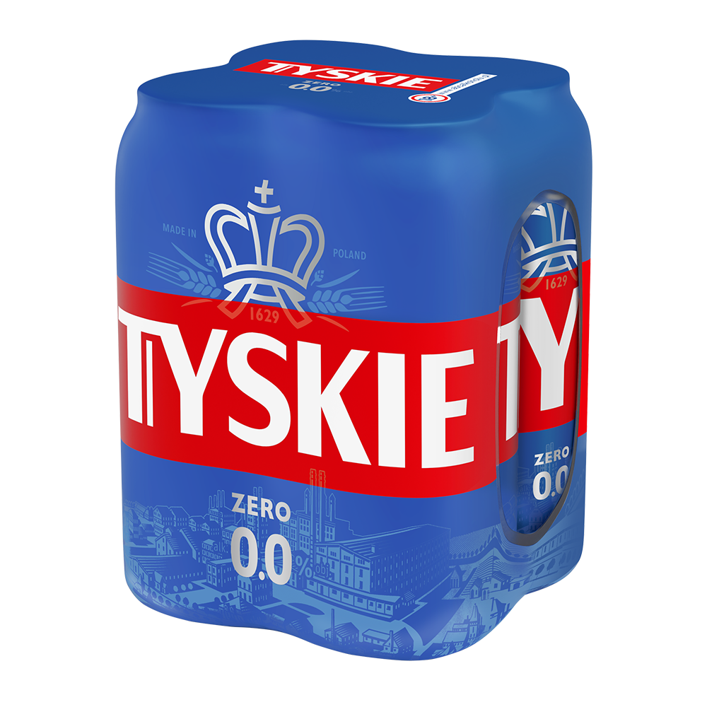 Piwo Tyskie 0% 500 ml 4 - pak (puszka)