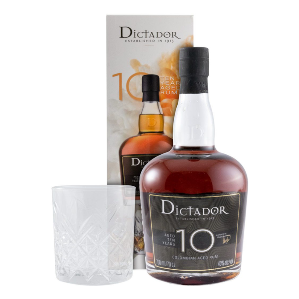 Rum Dictador 10 YO 40% 700 ml + szklanka