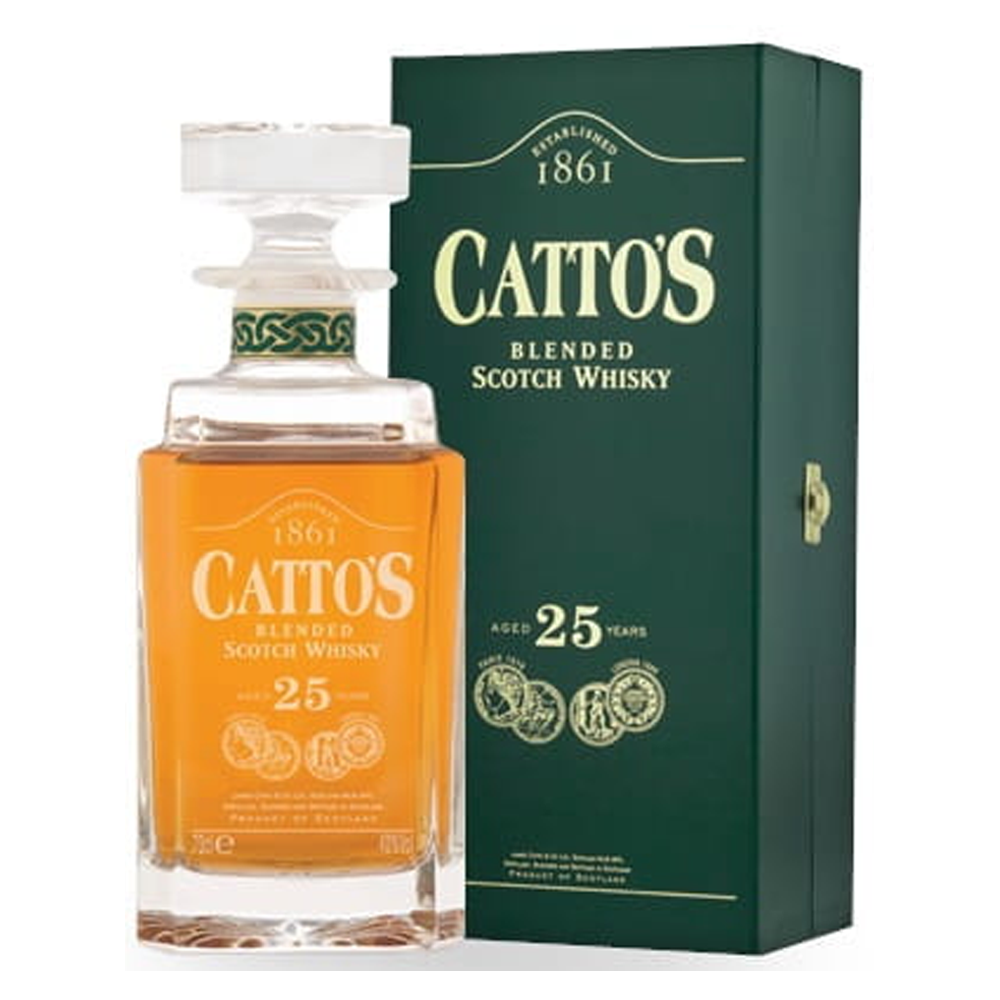 Whisky Cattos 25 YO 40% 700 ml zestaw