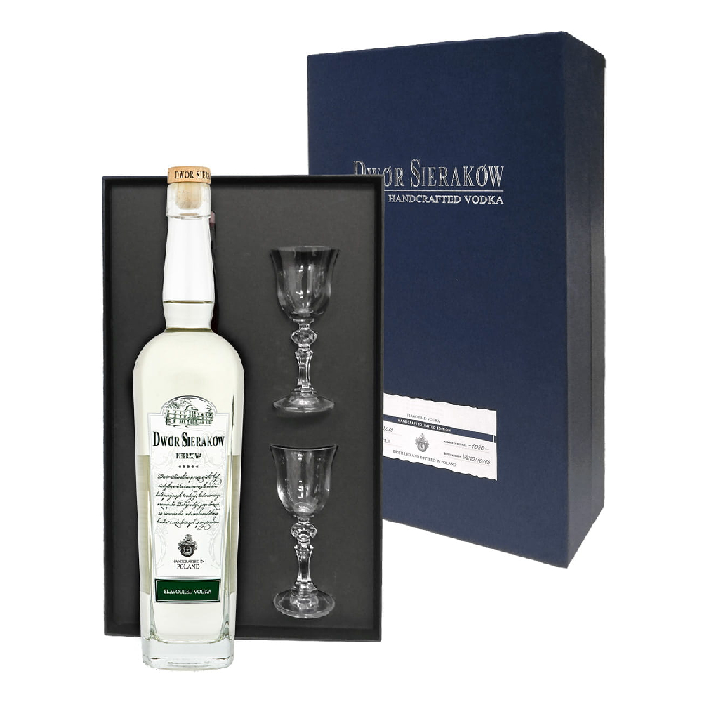 Wódka Dwór Sieraków Pieprzowa 40% 700 ml + 2 kieliszki