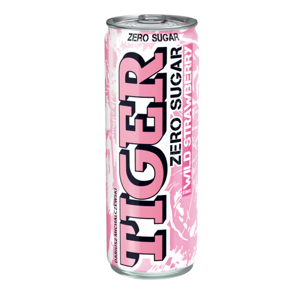 Energetyk Tiger Wild Strawberry Zero Sugar 250 ml puszka