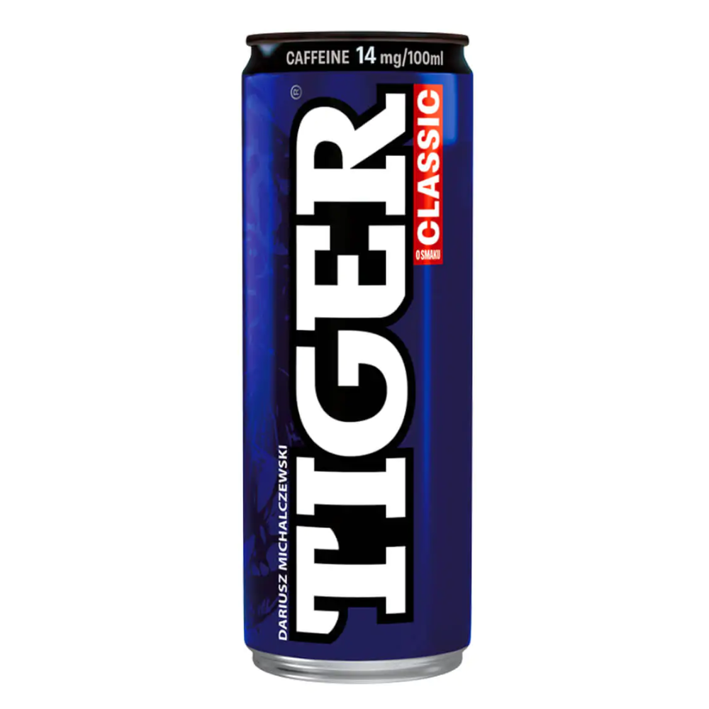 Energetyk Tiger Classic z Niską Zawartością Kofeiny 250 ml