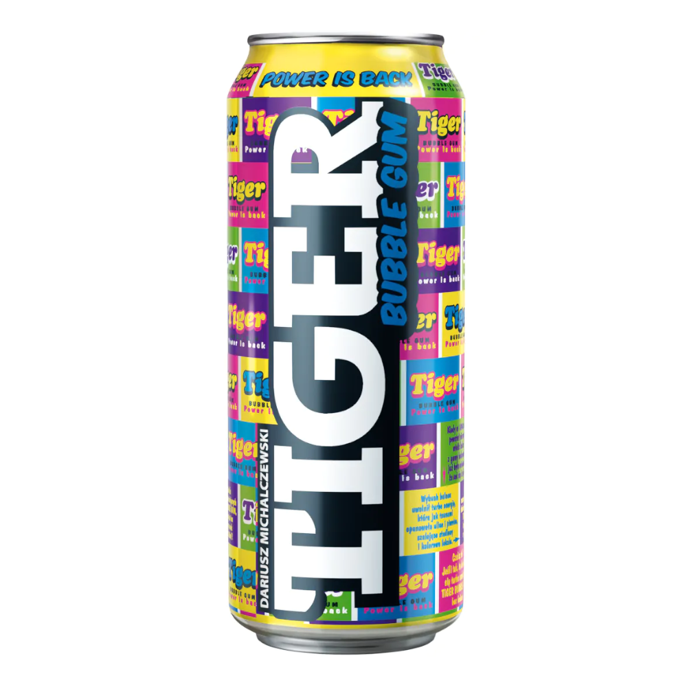 Energetyk Tiger Bubble Gum 500 ml