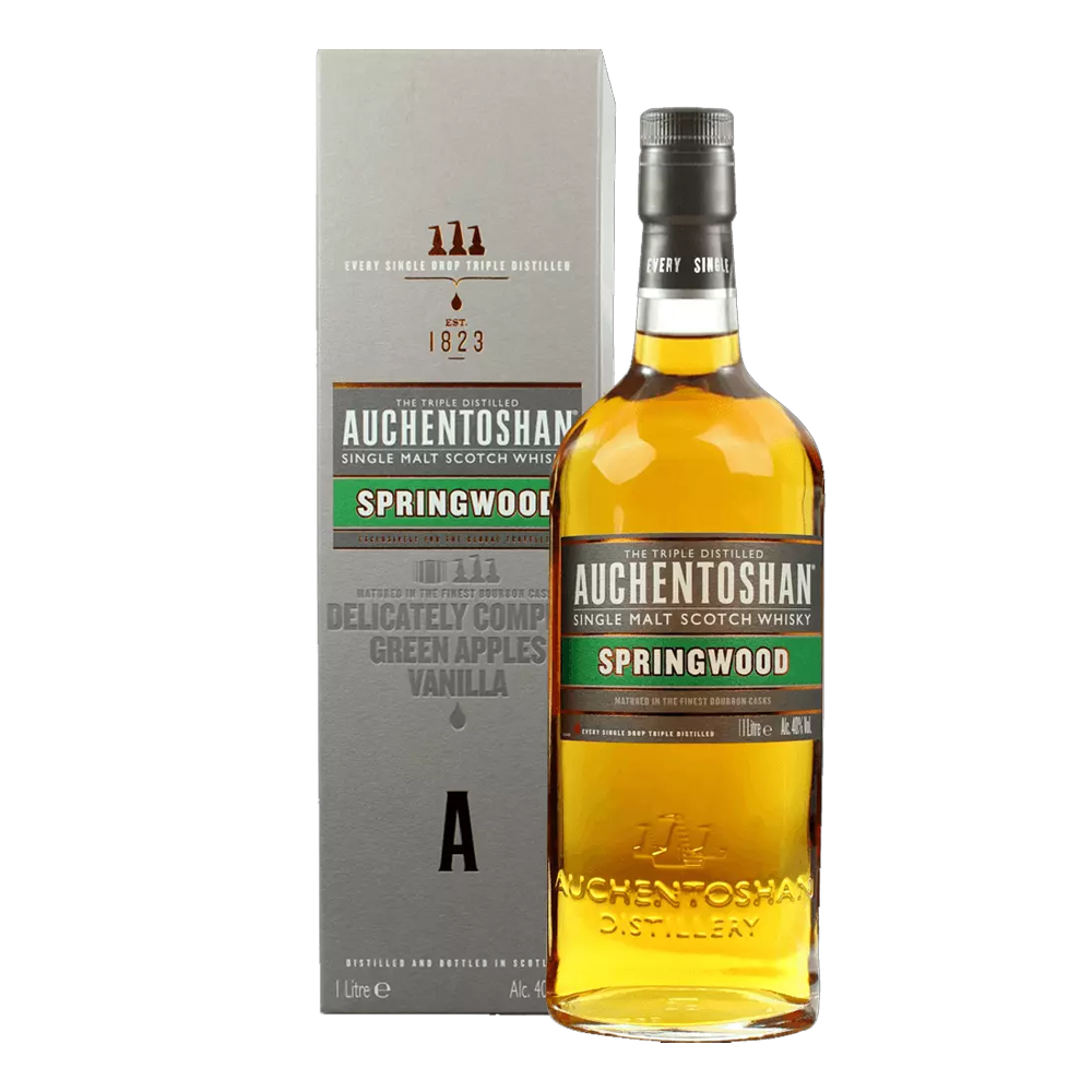 Whisky Auchentoshan Springwood 40% 1000 ml zestaw prezentowy
