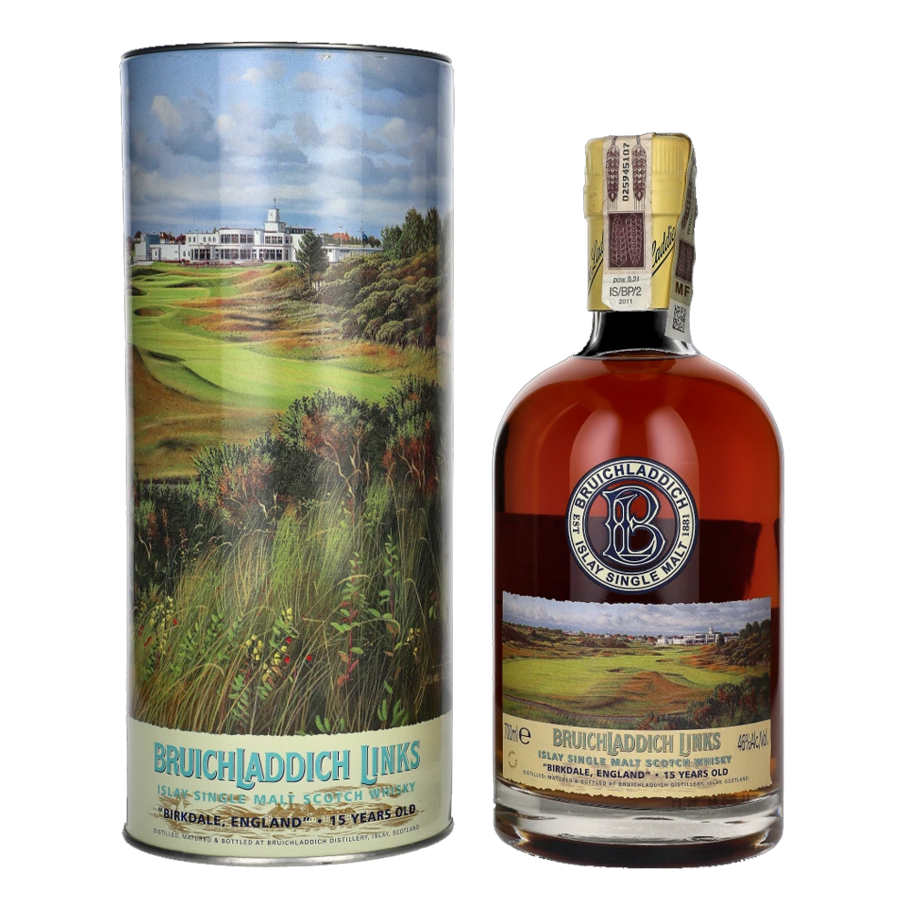 Whisky Bruichladdich 15YO Links Birkdale 46% 700 ml Tuba