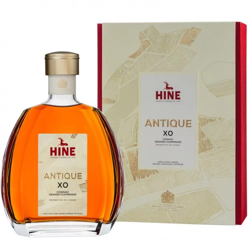 Koniak Hine Antique XO 40% 700 ml zestaw