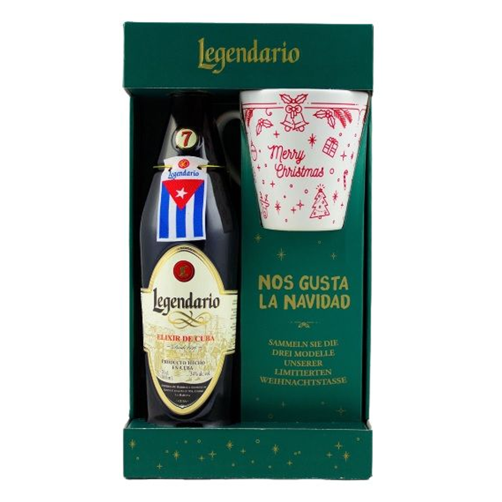 Rum Legendario Elixir De Cuba 34% 700 ml zestaw świąteczny