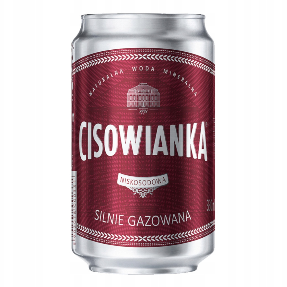 Woda Cisowianka Silnie Gazowana 330 ml puszka