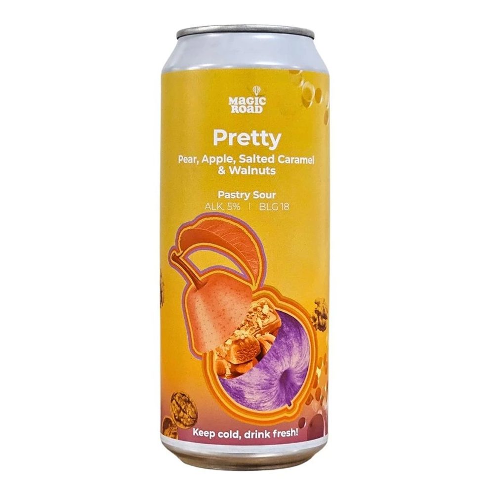 Piwo Magic Road Pretty Pear, Apple, Salted Caramel & Walnuts 5% 500 ml puszka