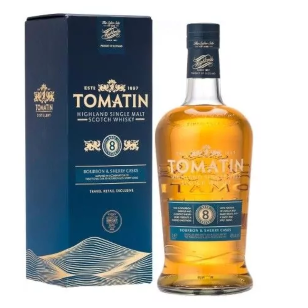 Whisky Tomatin 8 YO Bourbon & Oloroso Sherry Cask 40% 1000 ml