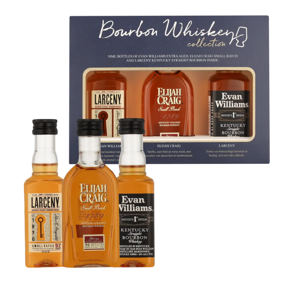 Whisky Bourbon Heaven Hill pack 45% 3 x 50 ml