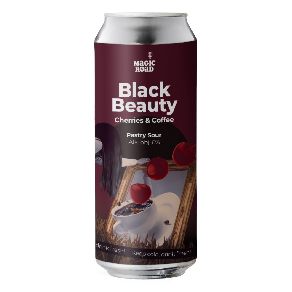 Piwo Magic Road Black Beauty 6% 500 ml puszka