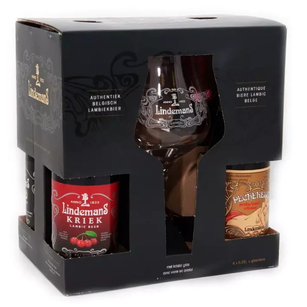 Piwo Lindemans Zestaw 7% 4 x 250 ml + Szkło