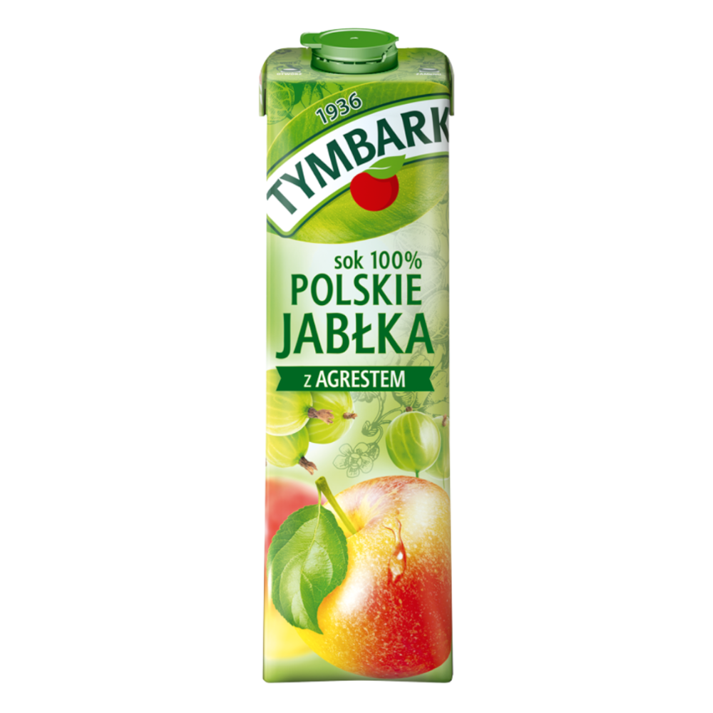 Sok Tymbark Polskie 100% Jabłka z Agrestem 1000 ml karton
