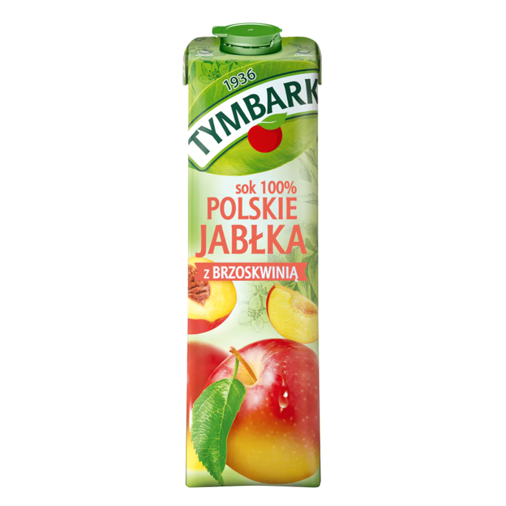 Sok Tymbark Polskie 100% Jabłka z Brzoskwinią 1000 ml karton