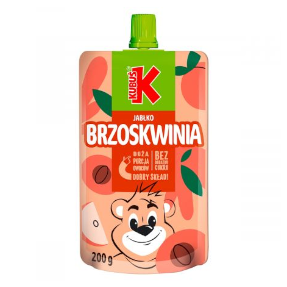 Napój mus jabłko brzoskwinia Kubuś 200g