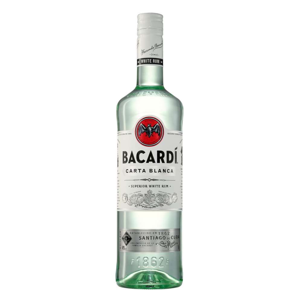 Rum Bacardi Carta Blanca 37,5% 1000 ml
