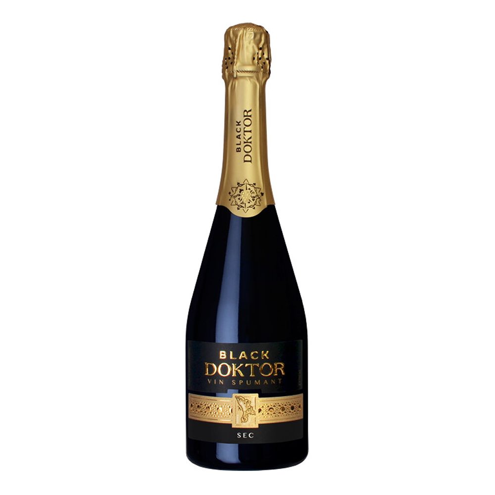 Wino musujące Black Doktor Sparkling 12,5% białe półwytrawne 750 ml