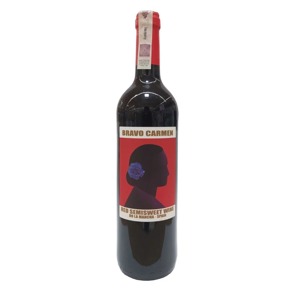 Wino Bravo Carmen 12% czerwone półsłodkie 750 ml