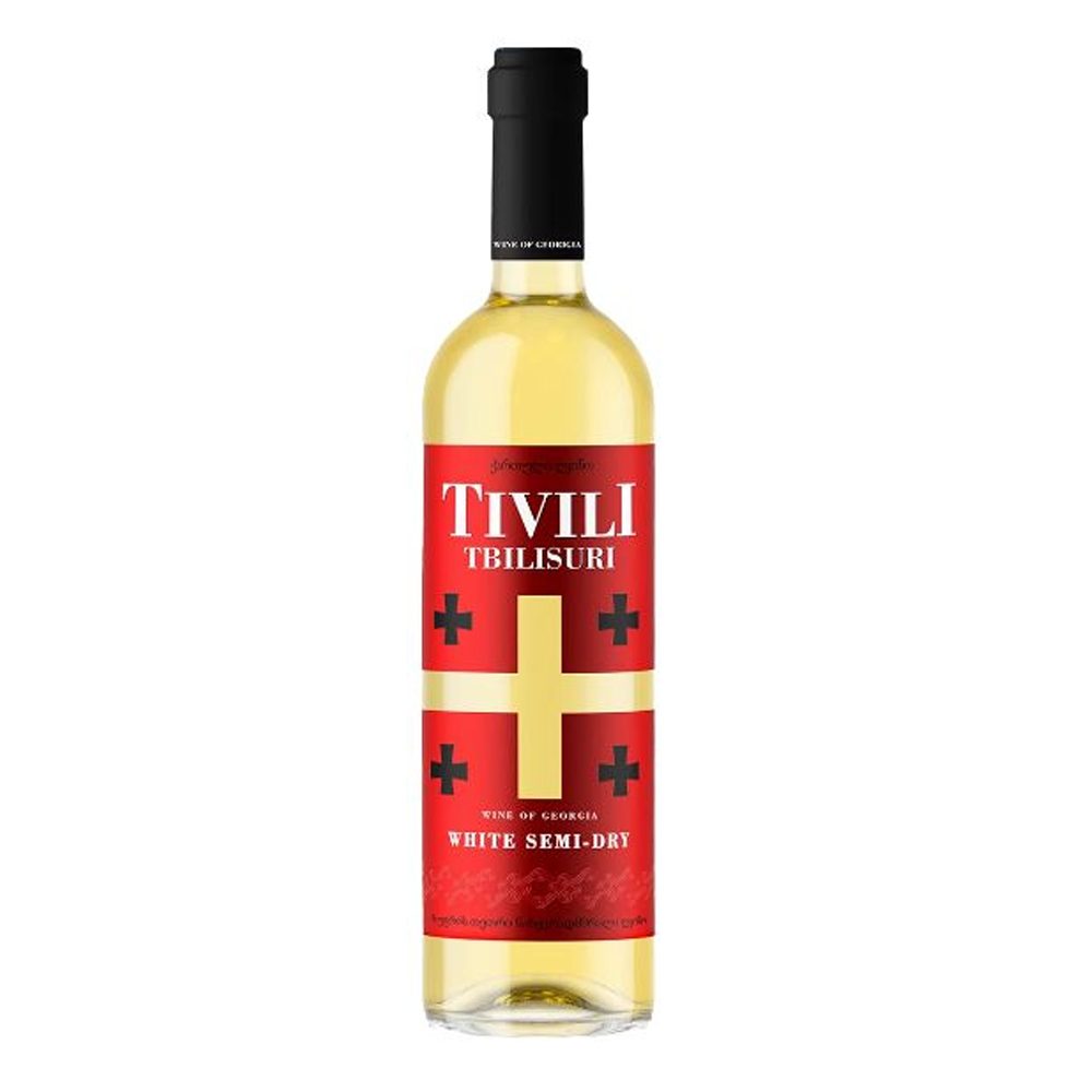 Wino Tbilisuri Tivili 11,5% białe półwytrawne 750 ml