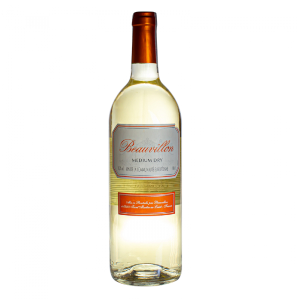Wino Beauvillon 10,5% białe półwytrawne 1000 ml