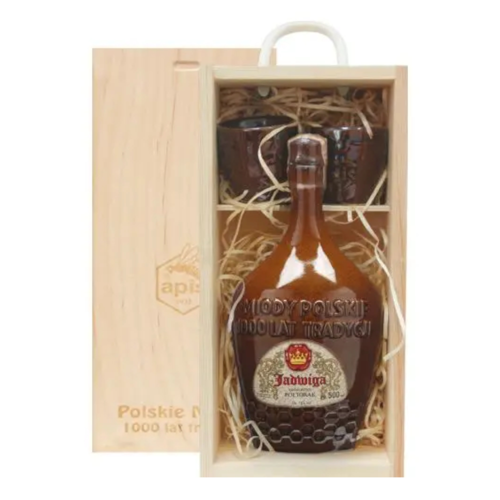 Miód Pitny Półtorak Jadwiga z 2 czarkami 16% 500 ml pudełko