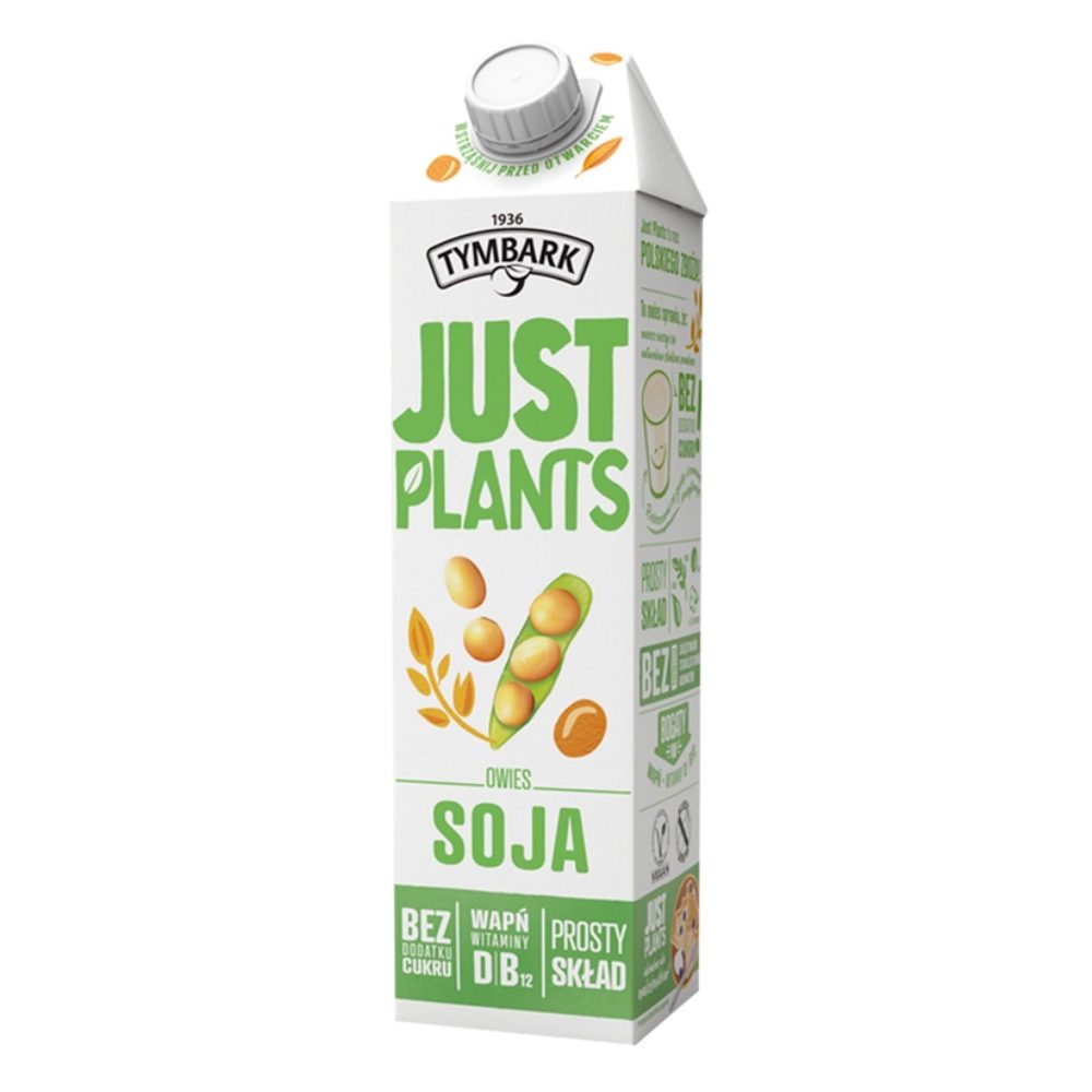 Napój Tymbark Just Plants Soja-Owies 1000 ml karton