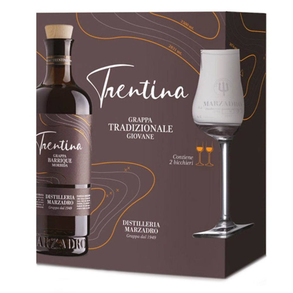 Grappa Morbida 41% 500 ml 2 szklanki