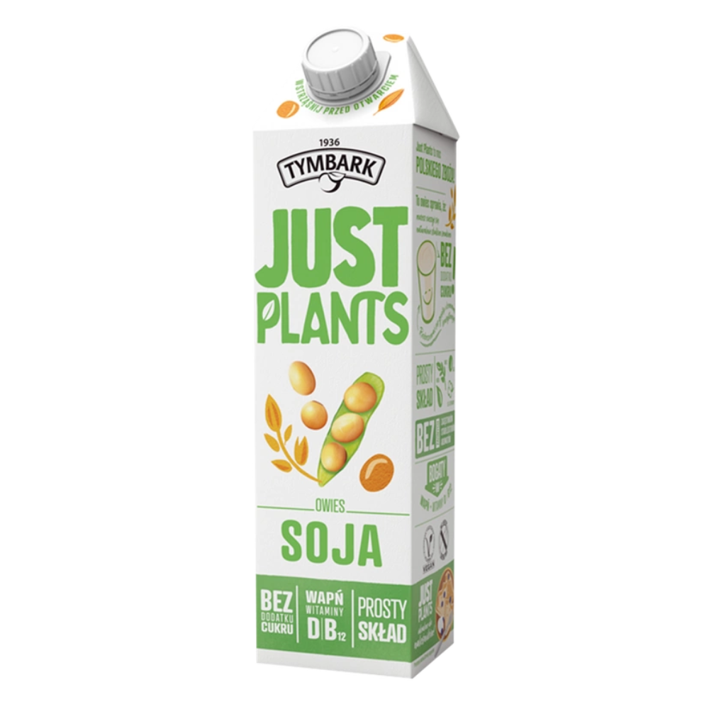 Napój Tymbark Just Plants Soja-Owies 1000 ml karton